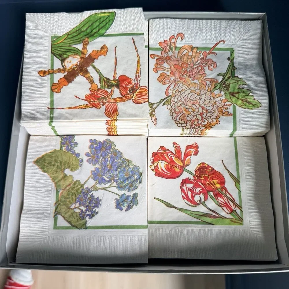 Vintage Beverage Cocktail Party Napkins Metropolitan Museum of Art 75% full
